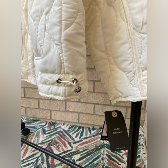 Lucky Brand White Quilted Puffer Jacket Water Resistant Jacket - Picture 15 of 17